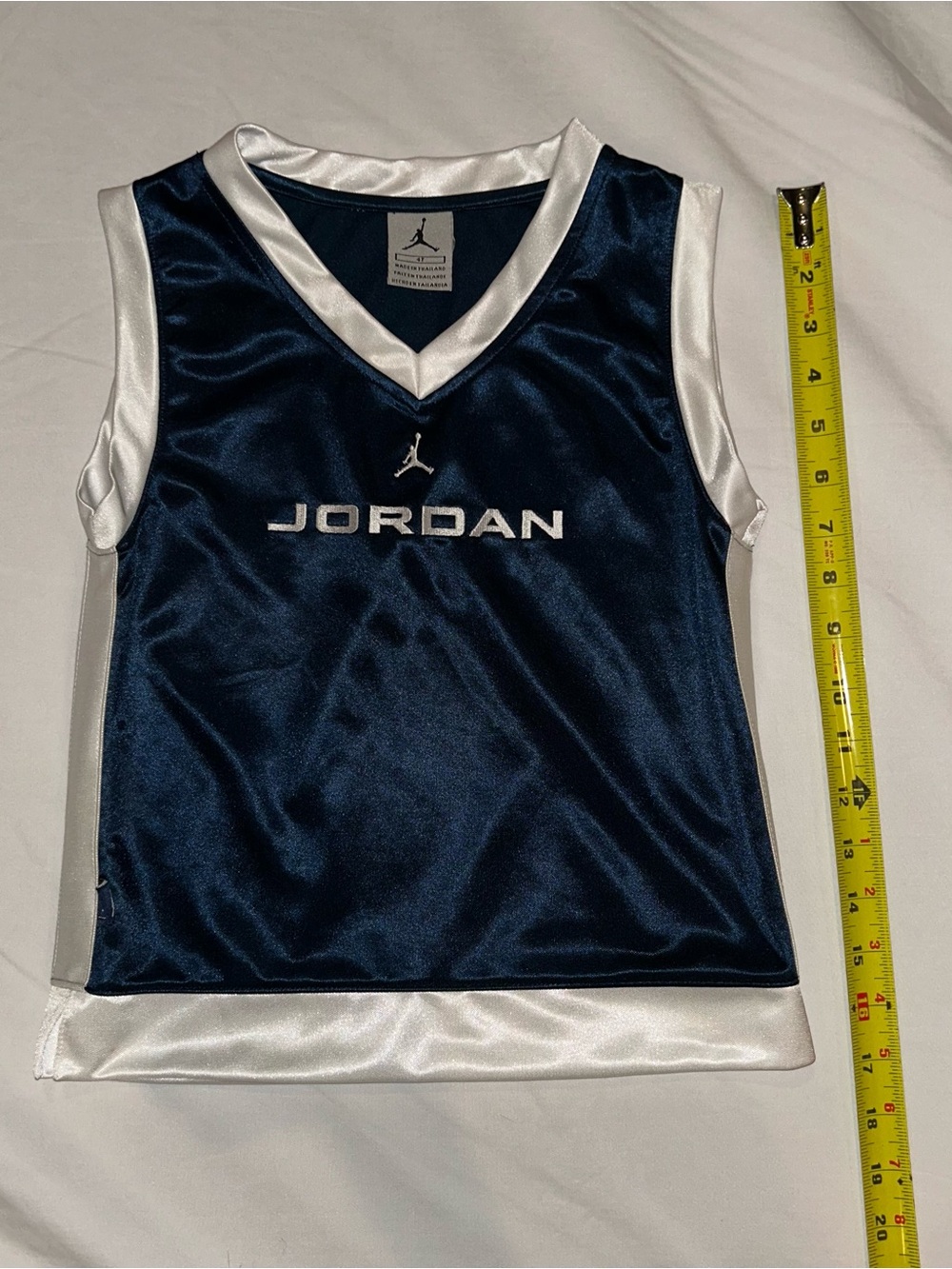 Jordan Youth Navy and White Sleeveless Basketball Jersey Sizw 4T